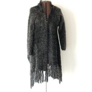 Fringed Eyelash Knit Cardigan